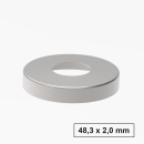 Edelstahl Abdeckrosette 94,4 mm für Pfosten 48,3x2mm  Abdeckung Rohr Rosette V2A